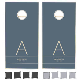 Simple & Modern Blue Monogram Personalised