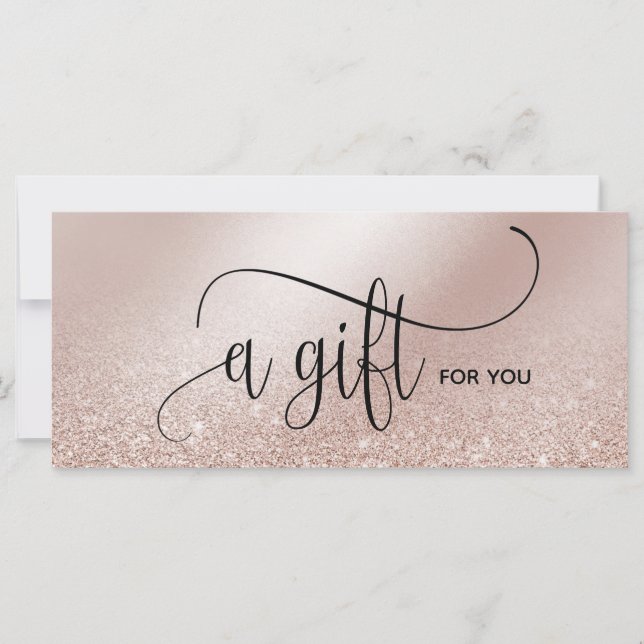 Simple Modern Blush Pink Certificate Gift Card (Front)