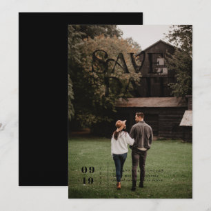 Simple Modern Boho   Photo Save the Date