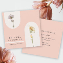 Simple Modern Boho Wildflowers on Soft Pink