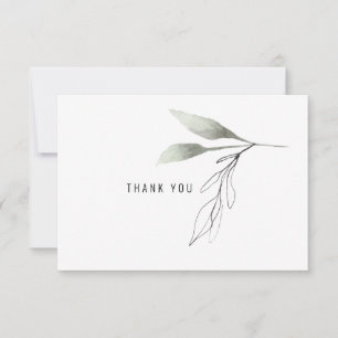 Simple Modern Botanical Custom Thank You