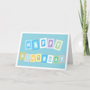 Simple Modern Bright and Cheery Birthday Card