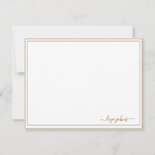 Simple Modern Brown Script Professional  Card