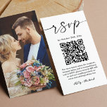 Simple Modern Budget Wedding RSVP Online QR Code Enclosure Card<br><div class="desc">Customise this "Simple Modern Minimalist Wedding RSVP QR Code Photo Insert Card" with your own wedding information. It's easy to personalise to match your wedding colours,  styles and theme. If you prefer Thicker papers / Matte Finish,  you may consider to choose the Matte Paper Type.</div>