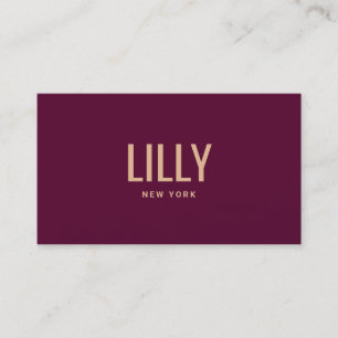 Simple Modern Burgundy Wine Beauty Business Card