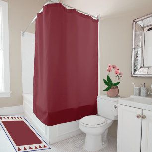 Simple Modern Burgundy Wine Solid Jewel Tone Shower Curtain