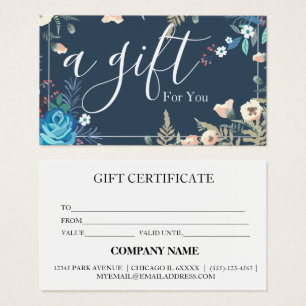 Simple & Modern Business Gift Certificate