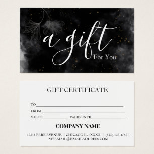 Simple & Modern Business Gift Certificate