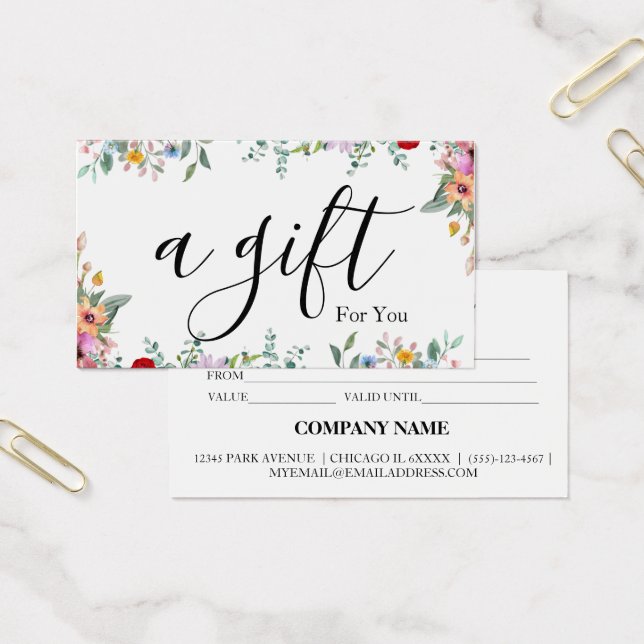 Simple & Modern Business Gift Certificate (Office)