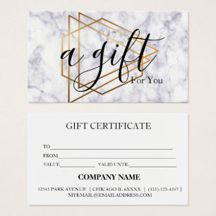 Simple & Modern Business Gift Certificate