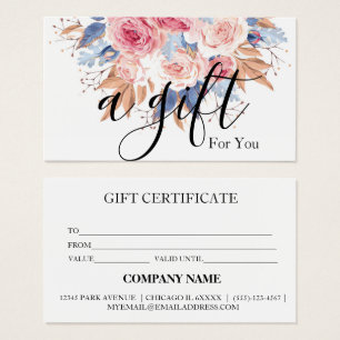 Simple & Modern Business Gift Certificate
