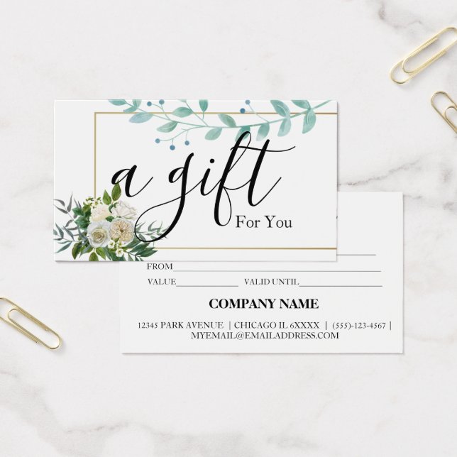 Simple & Modern Business Gift Certificate (Office)