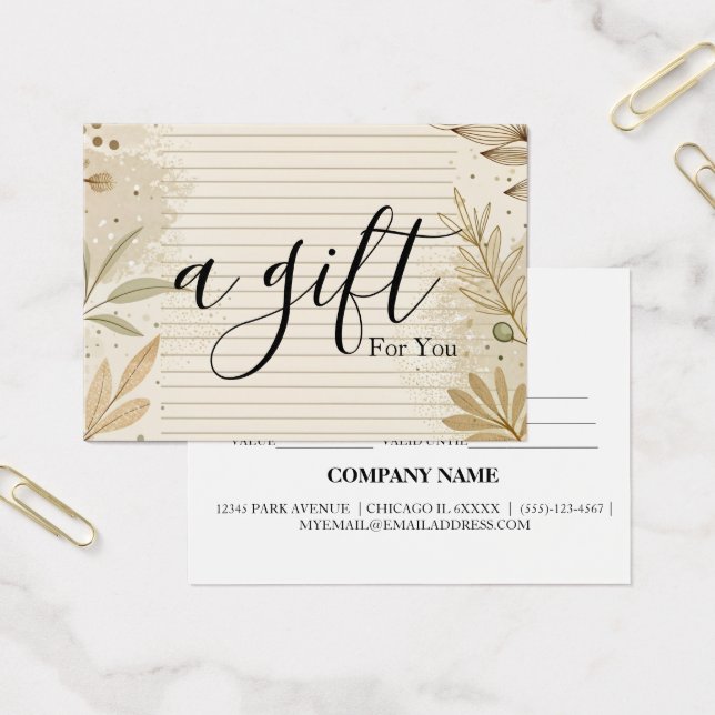 Simple & Modern Business Gift Certificate (Office)