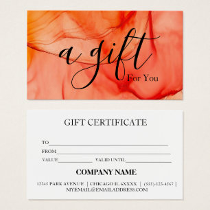 Simple & Modern Business Gift Certificate