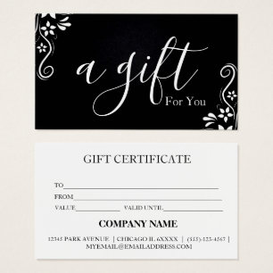 Simple & Modern Business Gift Certificate