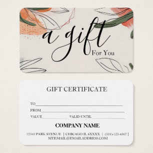 Simple & Modern Business Gift Certificate