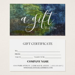 Simple & Modern Business Gift Certificate