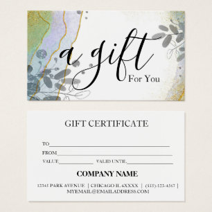 Simple & Modern Business Gift Certificate