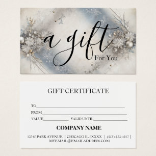 Simple & Modern Business Gift Certificate