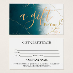 Simple & Modern Business Gift Certificate