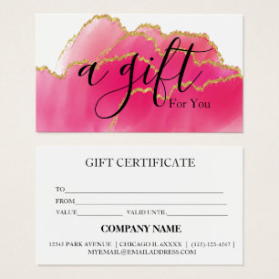 Simple & Modern Business Gift Certificate
