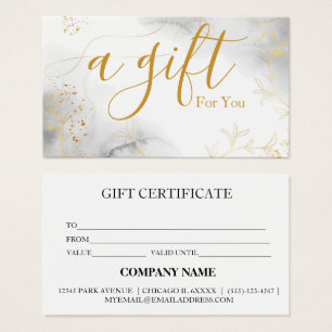 Simple & Modern Business Gift Certificate