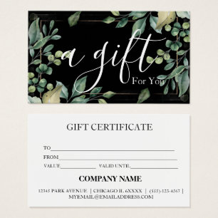 Simple & Modern Business Gift Certificate