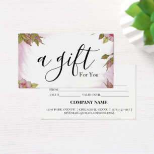 Simple & Modern Business Gift Certificate