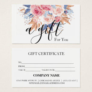 Simple & Modern Business Gift Certificate