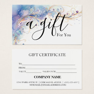 Simple & Modern Business Gift Certificate