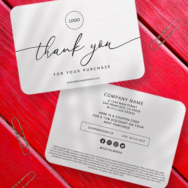 Simple Modern Business Promo Coupon Ad Campaign Card (Creator Uploaded)