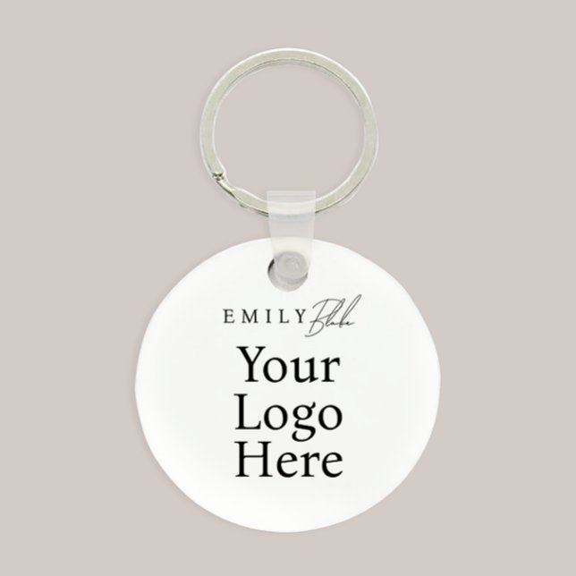 Simple Modern Business Scannable QR Code Key Ring (Creator Uploaded)