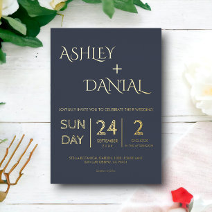Simple Modern Calligraphy Classy Elegant Wedding