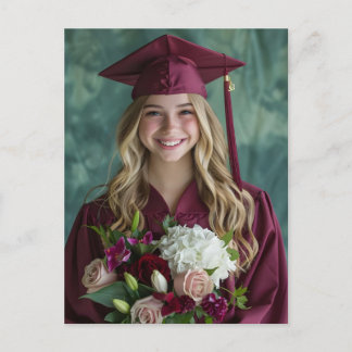 Simple Modern Calligraphy Graduation Invitation 