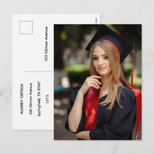 Simple Modern Calligraphy Graduation Invitation