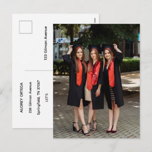 Simple Modern Calligraphy Graduation Invitation