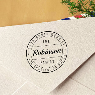 Simple Modern Calligraphy Return Address Self-inking Stamp