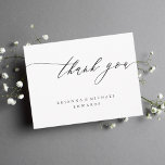 Simple Modern Calligraphy Thank You Card<br><div class="desc">Simple and Modern Calligraphy Thank You Card.  You can use this card for a wedding,  bridal shower,  engagement,  anniversary,  or any special event. For more advanced customisation of this design,  please click the BLUE DESIGN TOOL BUTTON above.</div>