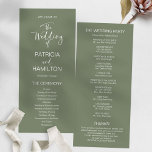 Simple Modern Calligraphy Wedding Program<br><div class="desc">A simple chic wedding ceremony order of service program. Easy to personalise with your details. Check the collection for matching items. CUSTOMIZATION: If you need design customisation,  please get in touch with me via chat; if you need information about your order,  shipping options,  etc.,  please contact Zazzle support directly.</div>