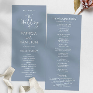 Simple Modern Calligraphy Wedding Program
