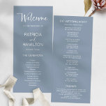 Simple Modern Calligraphy Wedding Program<br><div class="desc">A simple chic wedding ceremony order of service program. Easy to personalise with your details. Check the collection for matching items. CUSTOMIZATION: If you need design customisation,  please get in touch with me via chat; if you need information about your order,  shipping options,  etc.,  please contact Zazzle support directly.</div>