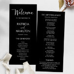 Simple Modern Calligraphy Wedding Program<br><div class="desc">A simple chic wedding ceremony order of service program. Easy to personalise with your details. Check the collection for matching items. CUSTOMIZATION: If you need design customisation,  please get in touch with me via chat; if you need information about your order,  shipping options,  etc.,  please contact Zazzle support directly.</div>