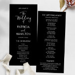 Simple Modern Calligraphy Wedding Program<br><div class="desc">A simple chic wedding ceremony order of service program. Easy to personalise with your details. Check the collection for matching items. CUSTOMIZATION: If you need design customisation,  please get in touch with me via chat; if you need information about your order,  shipping options,  etc.,  please contact Zazzle support directly.</div>