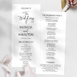 Simple Modern Calligraphy Wedding Program<br><div class="desc">A simple chic wedding ceremony order of service program. Easy to personalise with your details. Check the collection for matching items. CUSTOMIZATION: If you need design customisation,  please get in touch with me via chat; if you need information about your order,  shipping options,  etc.,  please contact Zazzle support directly.</div>