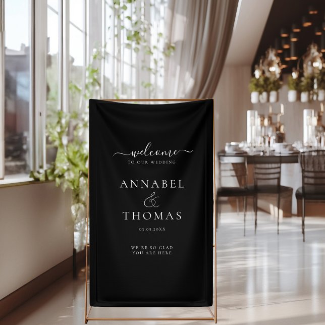 Simple Modern Calligraphy "Welcome"  Wedding Banner (Creator Uploaded)