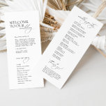 Simple Modern Calligraphy White Wedding Program<br><div class="desc">Introduce your guests to your wedding ceremony in style with this Simple Modern Calligraphy White Wedding Program. The program features a clean, white design with elegant calligraphy font for a timeless and sophisticated look. The simple design allows the focus to be on the meaningful words and moments of your special...</div>