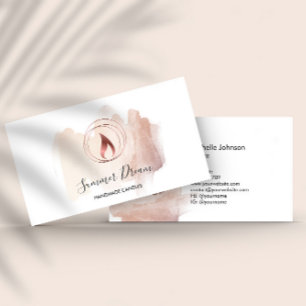 Simple Modern Candle Maker Blush Pink Business Card