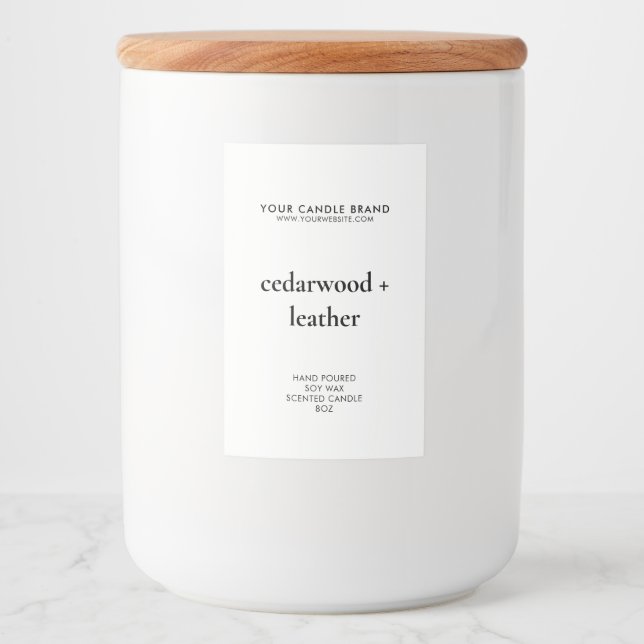 Simple Modern Candle Product Label (Front)