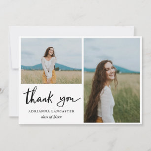 Simple Modern Casual Graduate Thank You Card
