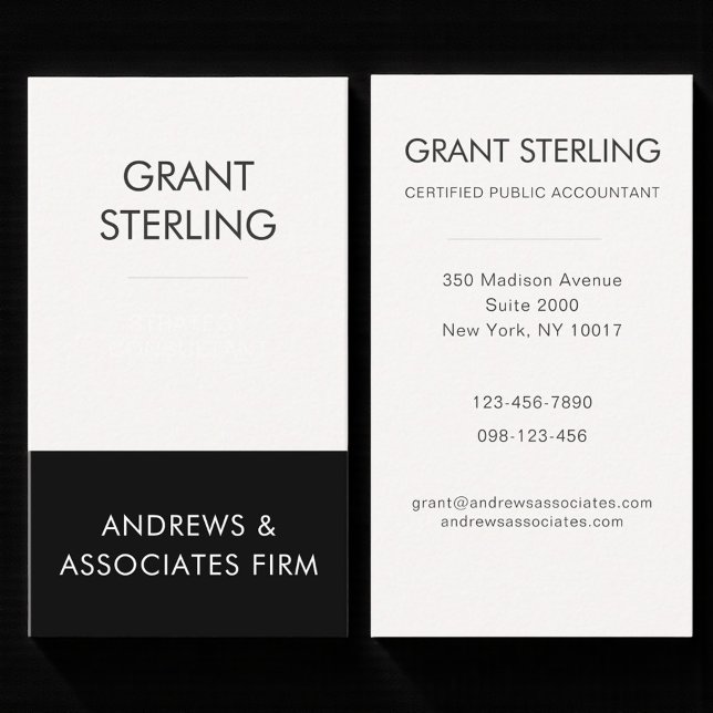Simple Modern Certified Public Accountant CPA Business Card (Creator Uploaded)